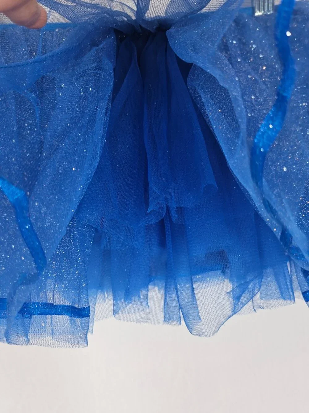 Blue Glitter Tutu Skirt | Halloween Princess Fairy Ballet | Kids Size Med/Lg
